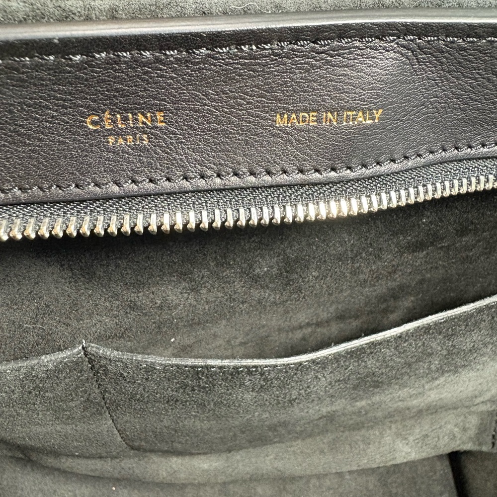 Authentic CELINE  Tri color trapeze bag LUGGAGE w duster, cards & certificate - Picture 11 of 16
